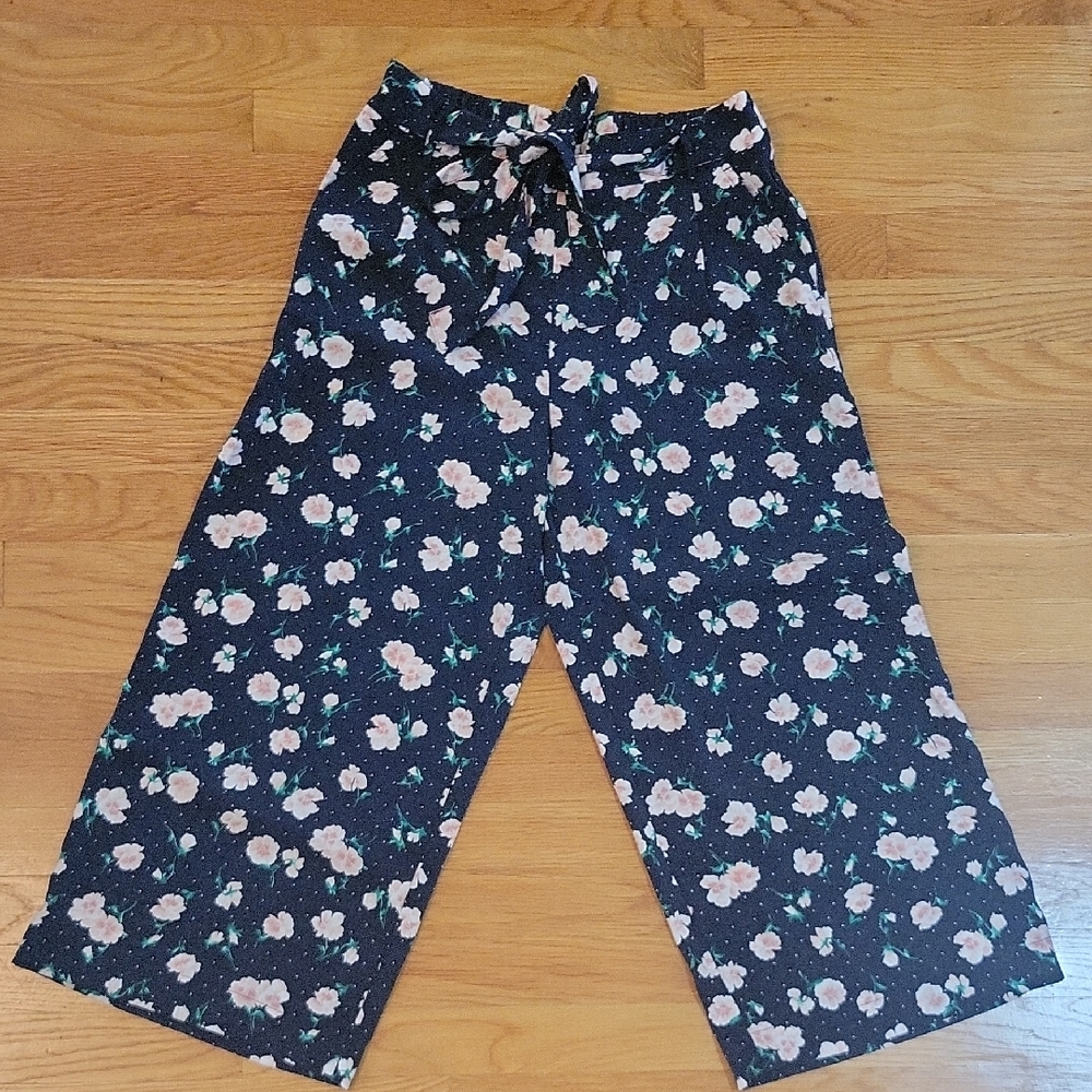Maison Jules - Navy Floral Pants